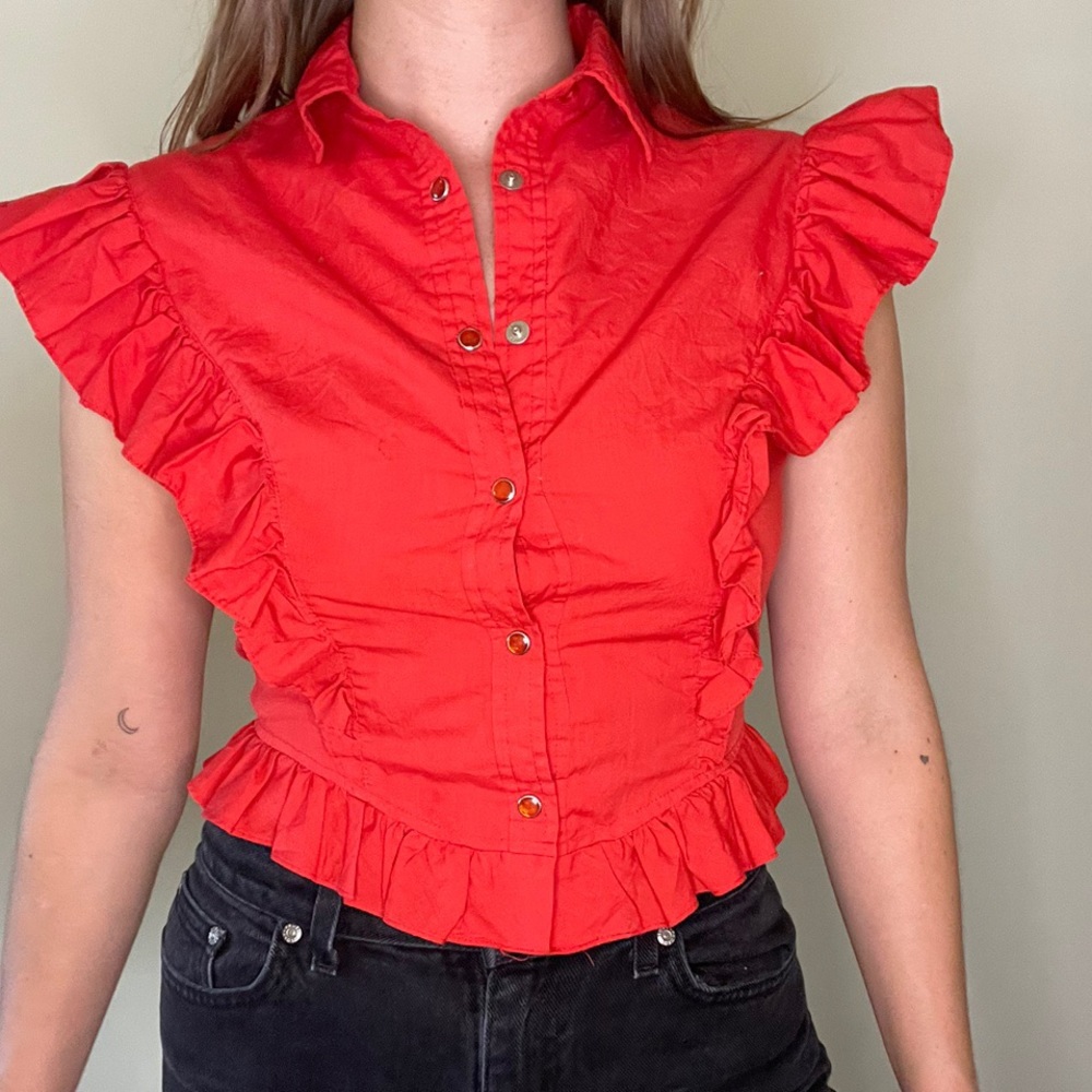 Red Cowgirl Blouse